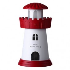 Bayin Lighthouse Cool Mist Humidifier with No Noise  LED Desktop Nightlight  Auto Safety Shut-Off Humidifier for Home/Bedroom/Car/Office(Red) - B075J957F2